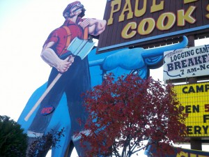 Paul Bunyan Sign in Minocqua